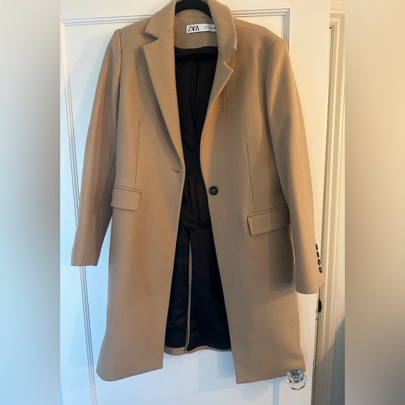 MENSWEAR STYLE WOOL COAT
LIGHT TAN SIZE MEDIUM - Picture 2 of 5
